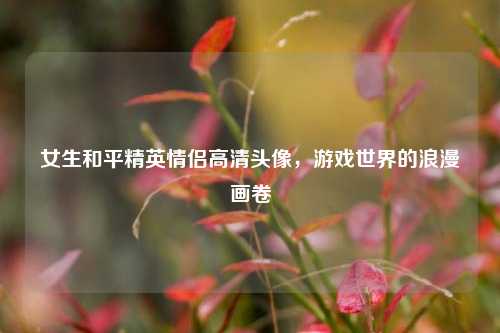 女生和平精英情侣高清头像，游戏世界的浪漫画卷